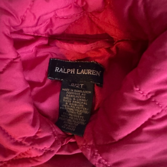 The Raspberry Ralph Lauren 2T Puffer Double Button Coat - Picture 5 of 6